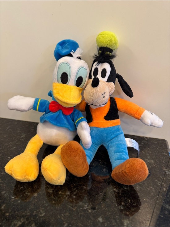 Disney Other - Disney Plush Donald Duck & Goofy Duo - Blue, Yellow, Orange, Brown
